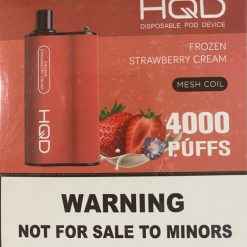HQD BOX 4000 PUFFS Frozen Strawberry Cream H4F6D80 HQD Vape Review
