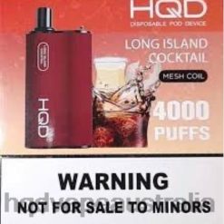 HQD BOX 4000 PUFFS Long Island Cocktail H4F6D114 HQD Vape Price Australia