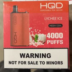HQD BOX 4000 PUFFS Lychee Ice H4F6D110 HQD Vape Review
