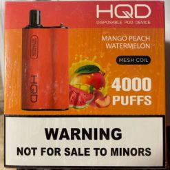 HQD BOX 4000 PUFFS Mango Peach Watermelon H4F6D107 HQD Vape Nicotine