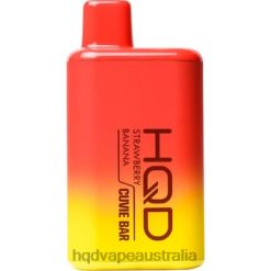HQD CUVIE BAR DISPOSABLE Strawberry Banana H4F6D253 HQD Vape Wholesale Australia