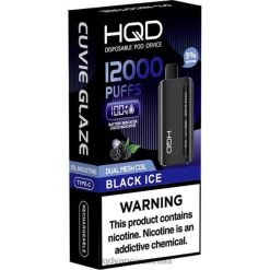 HQD CUVIE GLAZE DISPOSABLE VAPE 12000 Black Ice H4F6D134 HQD Vape Price Australia