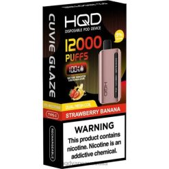 HQD CUVIE GLAZE DISPOSABLE VAPE 12000 Strawberry Banana H4F6D254 HQD Vape Price Australia