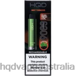 HQD CUVIE PLUS 2.0 DISPOSABLE Mint Tobacco H4F6D221 HQD Vape Australia