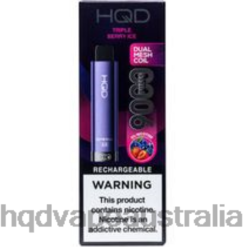 HQD CUVIE PLUS 2.0 DISPOSABLE Triple Berry Ice H4F6D266 HQD Vape Sydney