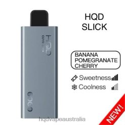 HQD CUVIE SLICK 6000 PUFFS Slick Banana Pomegranate Cherry H4F6D22 HQD Vapes Australia
