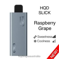 HQD CUVIE SLICK 6000 PUFFS Slick Raspberry Grape H4F6D21 HQD Vape Australia