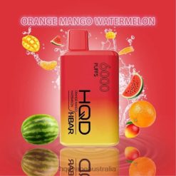 HQD HBAR 6000 PUFFS Orange Mango Watermelon H4F6D54 HQD Vape Price Australia