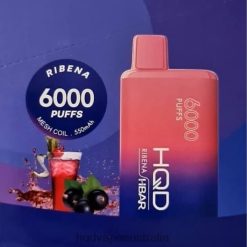HQD HBAR 6000 PUFFS Ribena H4F6D53 HQD Vape Wholesale Australia
